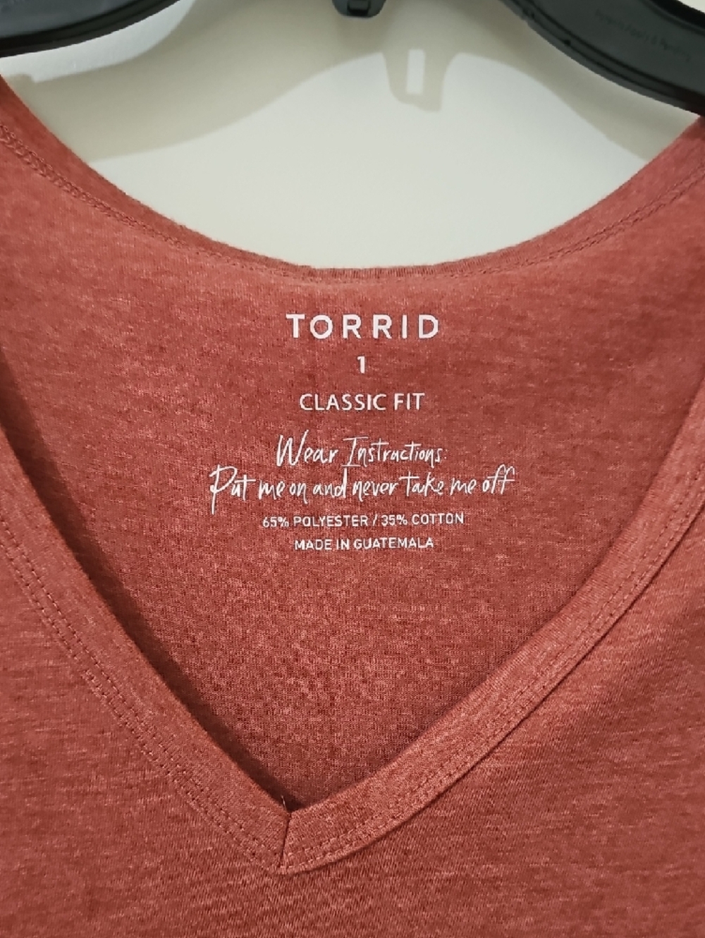 Torrid V-Neck Short Sleeve Tee in Rusty Rose - Picture 2 of 3